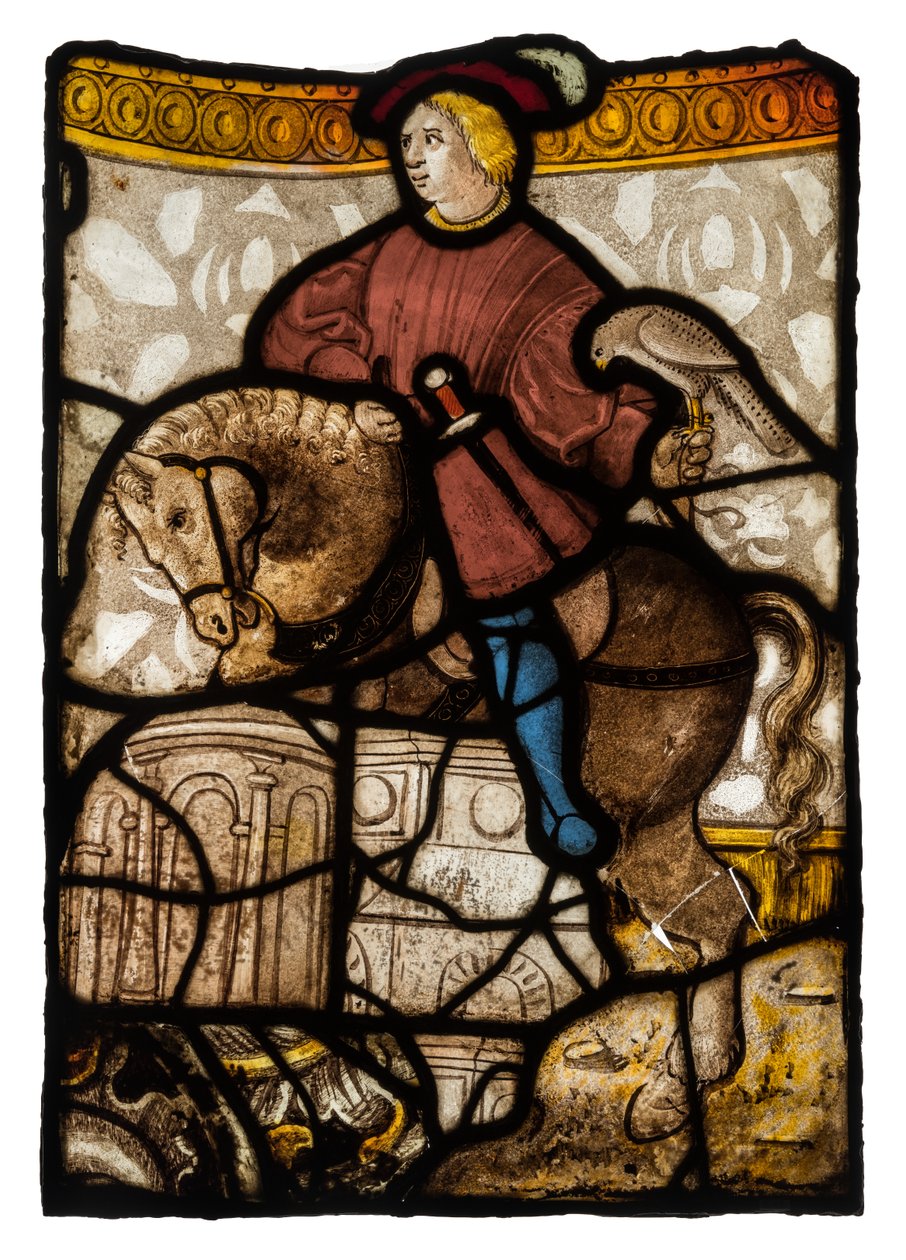Provins-i Szent Thibault, 1500-15 körül (tiszta, festett, festett, színes üveg és ólom) alkotó: French School