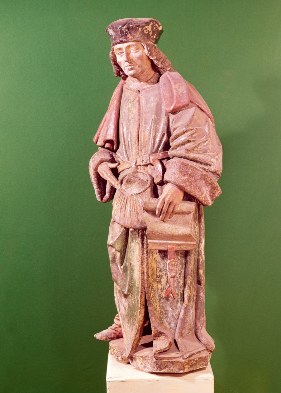 St. Yves de Treguier (1253-1303), a St. Martin-templomból, Amiens (fa) alkotó: French School