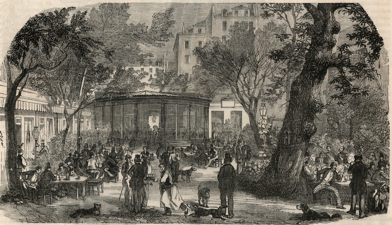 Cheval Blanc bélyegzője Párizsban a 19. században – Edmond Texier „Tableau-de-Paris” metszete 1852 alkotó: French School