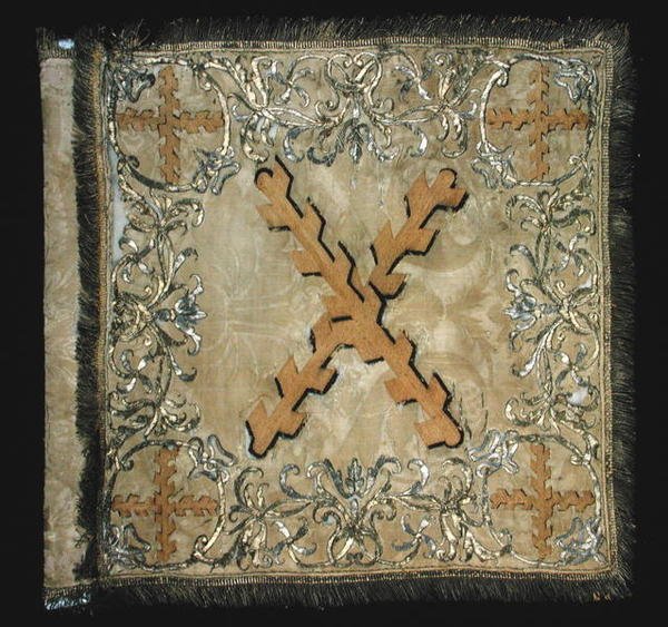 A burgundi lovasezred zászlaja, 1750 körül (hímzett damaszt) alkotó: French School