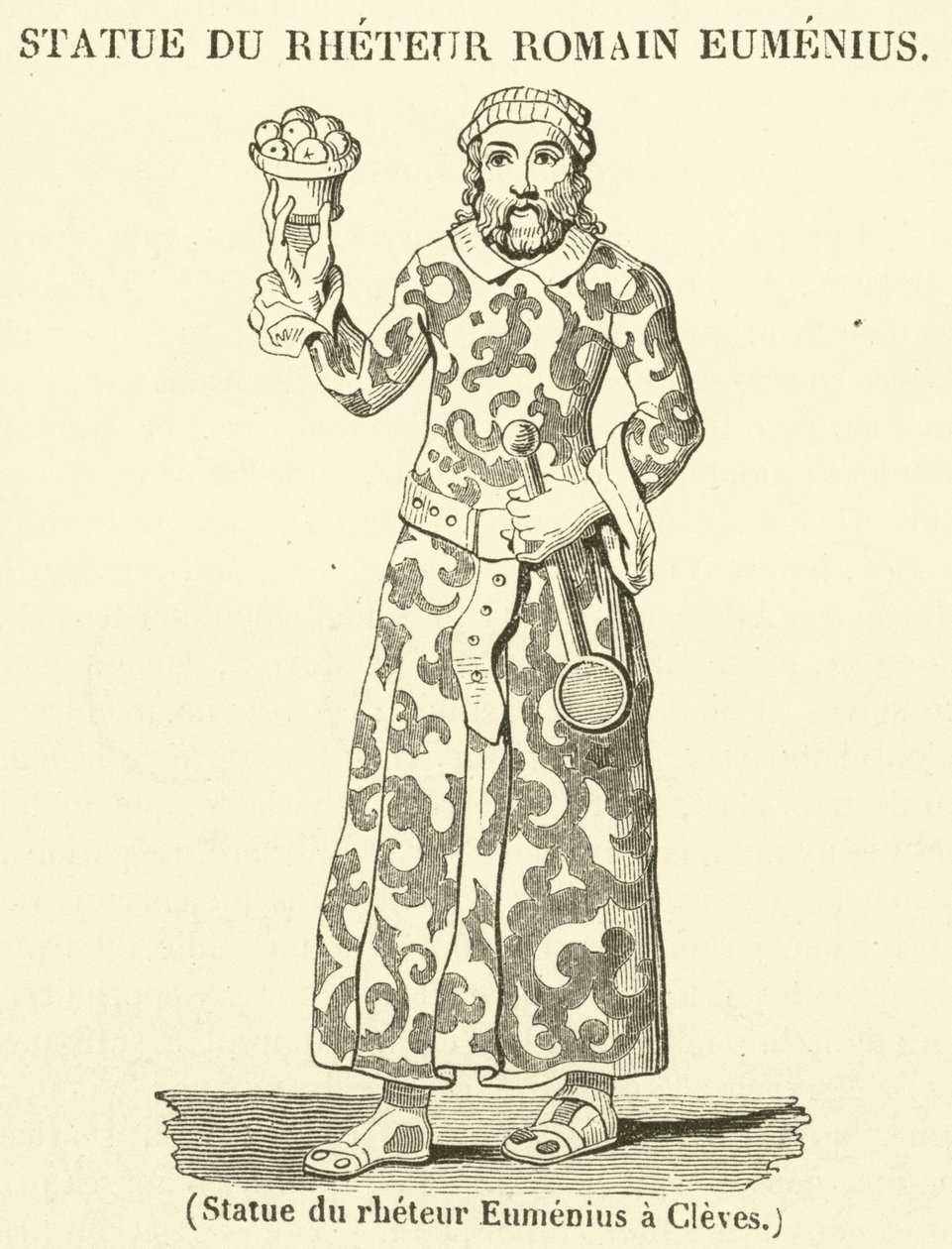 Eumenius rheteur szobra Clevesben (metszet) alkotó: French School