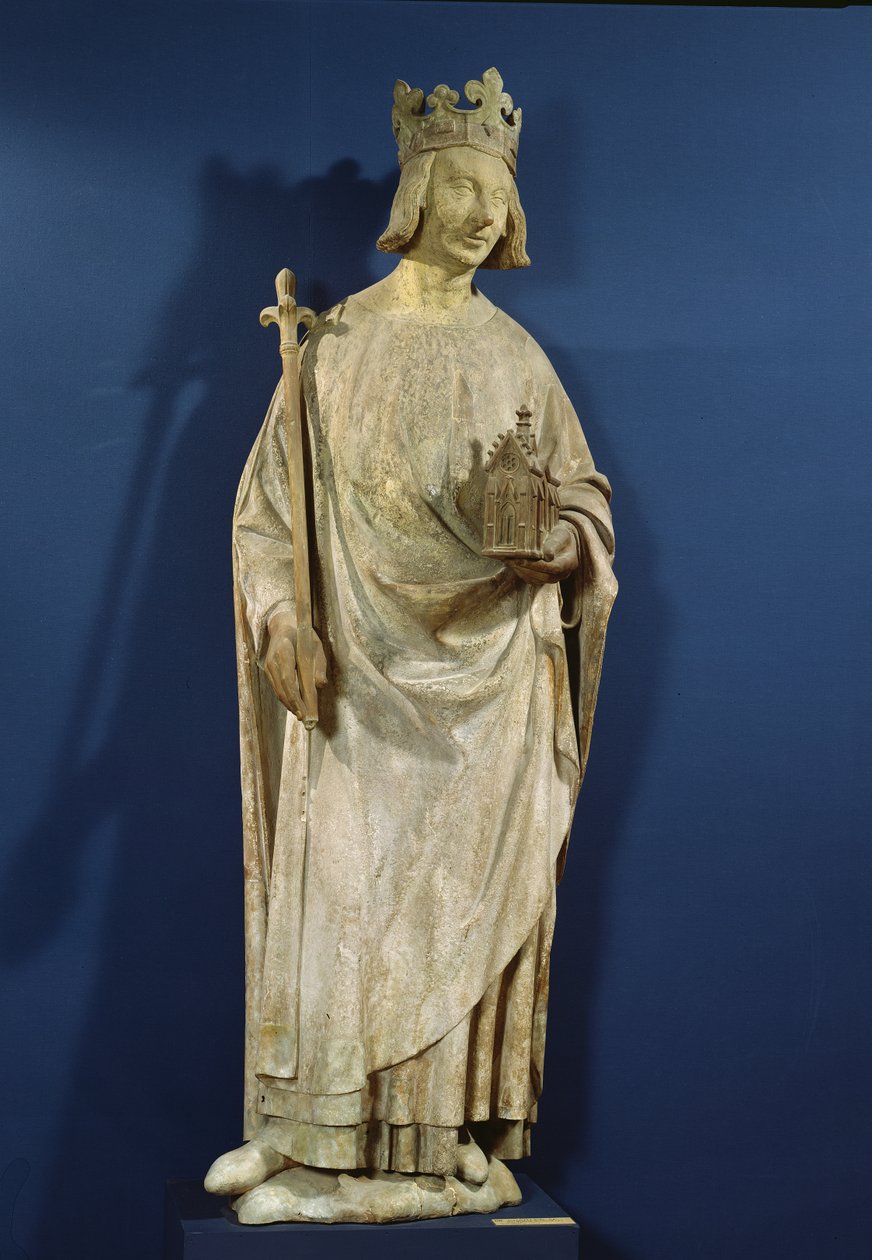 V. Károly (1338-80) francia király, 1365-80 szobra (lásd még: 27646) alkotó: French School