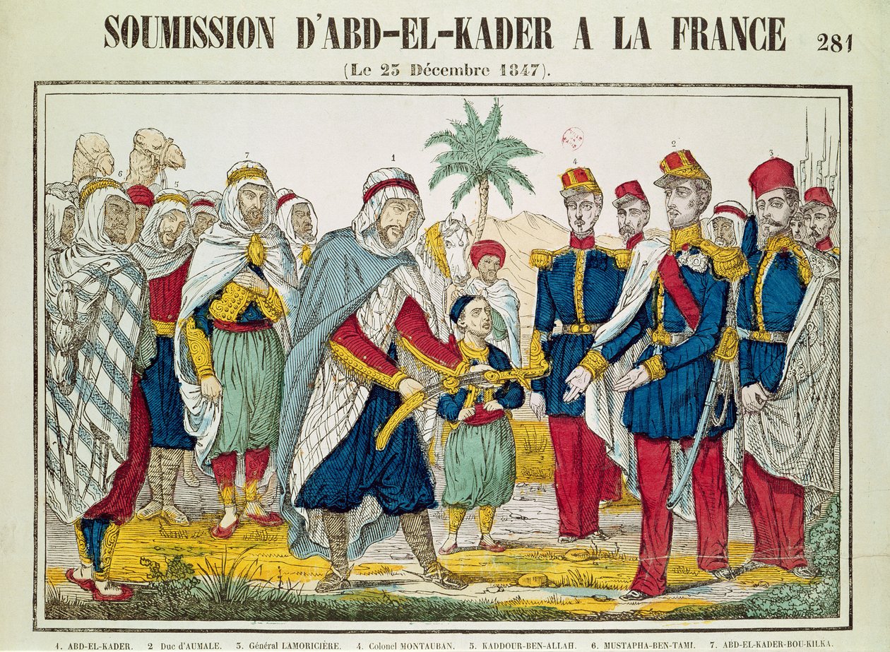 Abd el-Kader (1808-83) előterjesztése Henri d