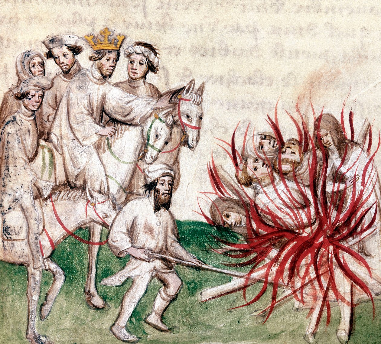 Templomosok folyamodványa: Jacques de Molay (Molai) Templomosok Rendjének nagymesterét és több társát eretnekséggel és kicsapongásokkal vádolja IV. Fülöp király dit le bel et március 4-én kivégez alkotó: French School