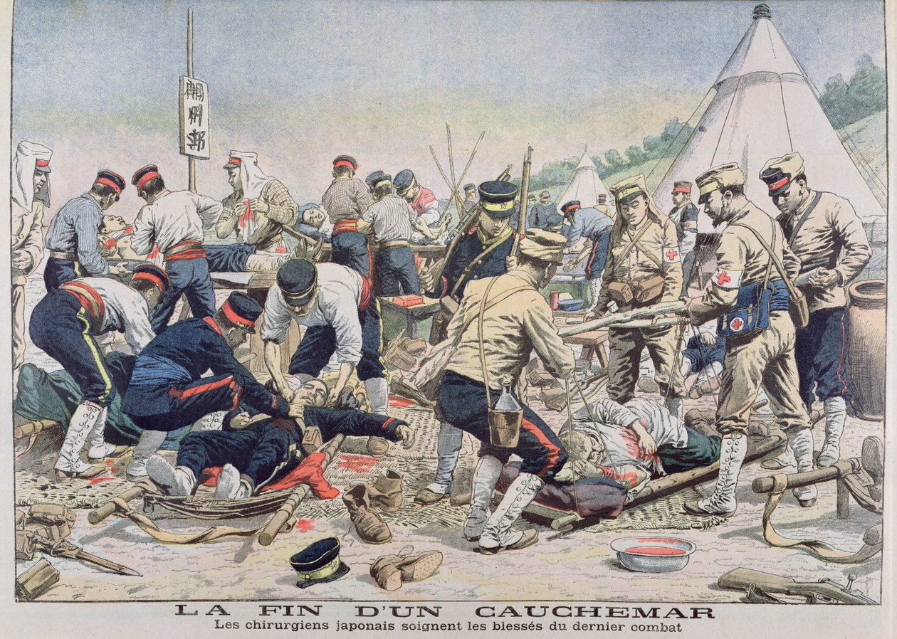 Sebészek a Japán Vöröskereszttől, a Le Petit Journalból, 1905 alkotó: French School