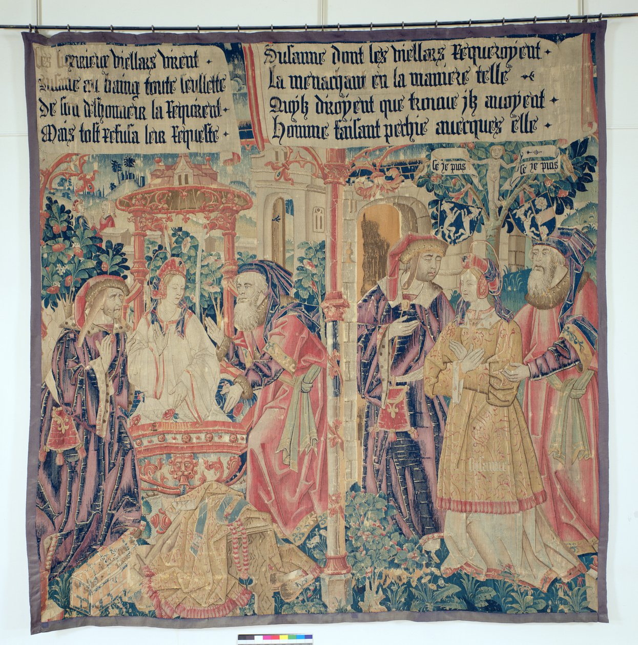 Susanna and the Elders, központi panel a Susanna történetéből alkotó: French School
