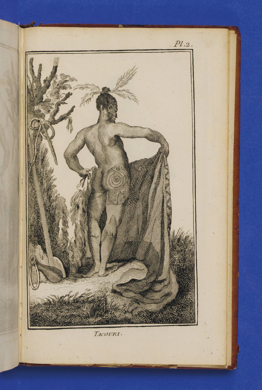 Tacouri, illusztráció: Julien-Marie Crozet: „Új utazás a déli tengerre, Mr. Marion parancsa alatt kezdődött” alkotó: French School