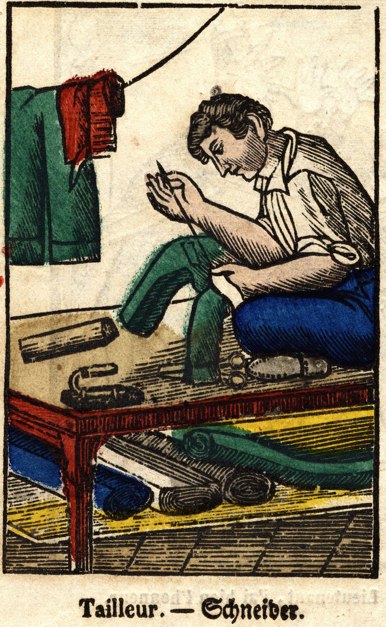 Szabó; Szakmák sorozata, a XIX. századi Epinal képe. alkotó: French School