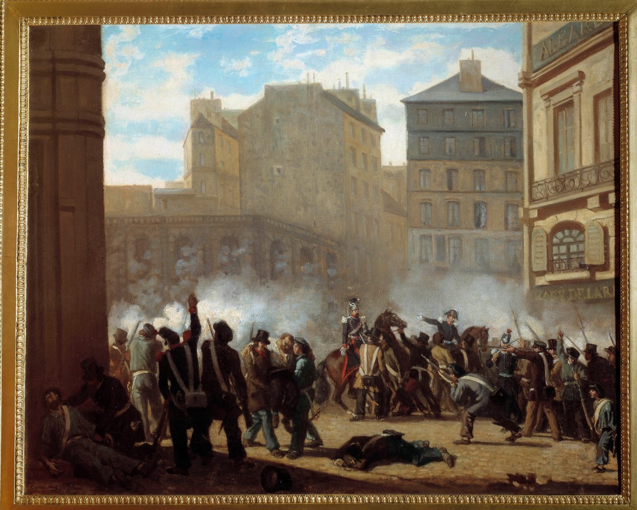 A királyi palota vízivár teréről készült február 24-én alkotó: French School