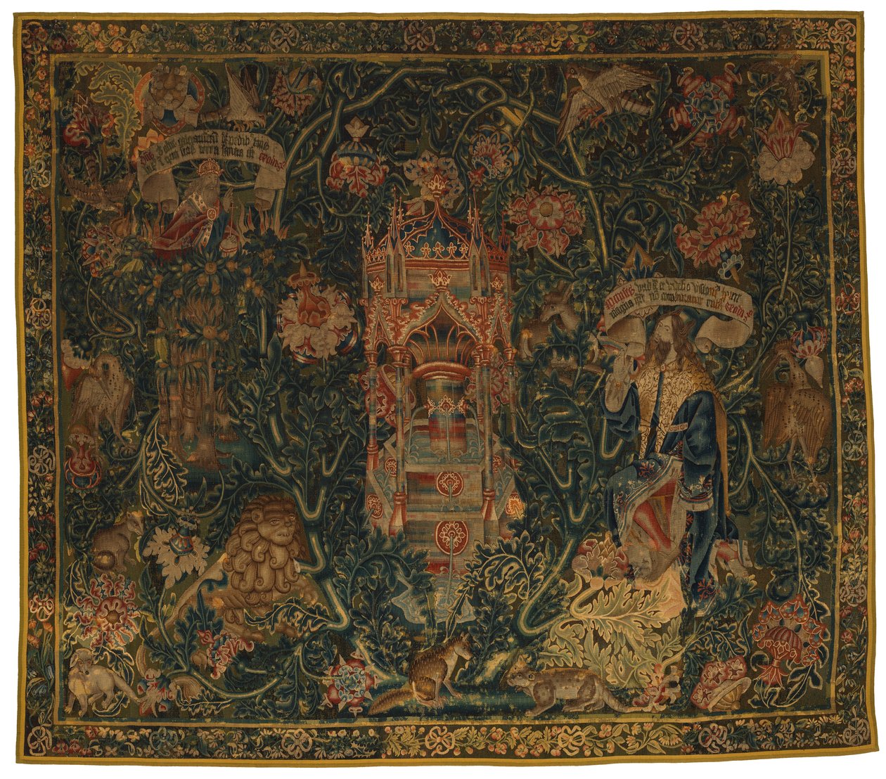 Tapestry, God The Father Appearing to Moses (one of set of six Sibyls comprising 46.134 to 46.139) called the 