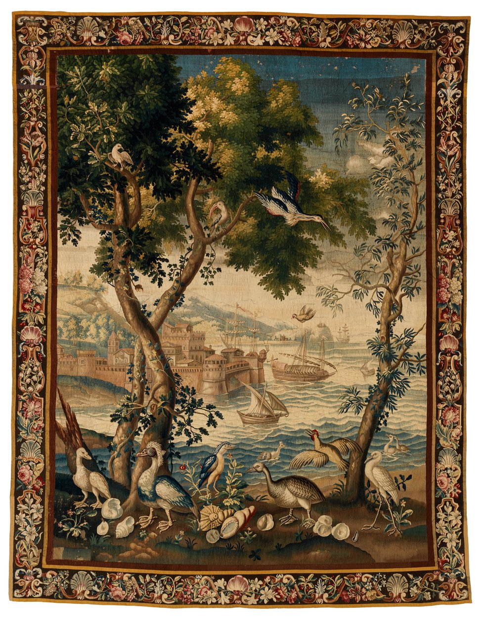 Az egyik Ports de Mer kárpitja, Beauvais-ban, 1725 körül (gyapjú és lenvászon) alkotó: French School