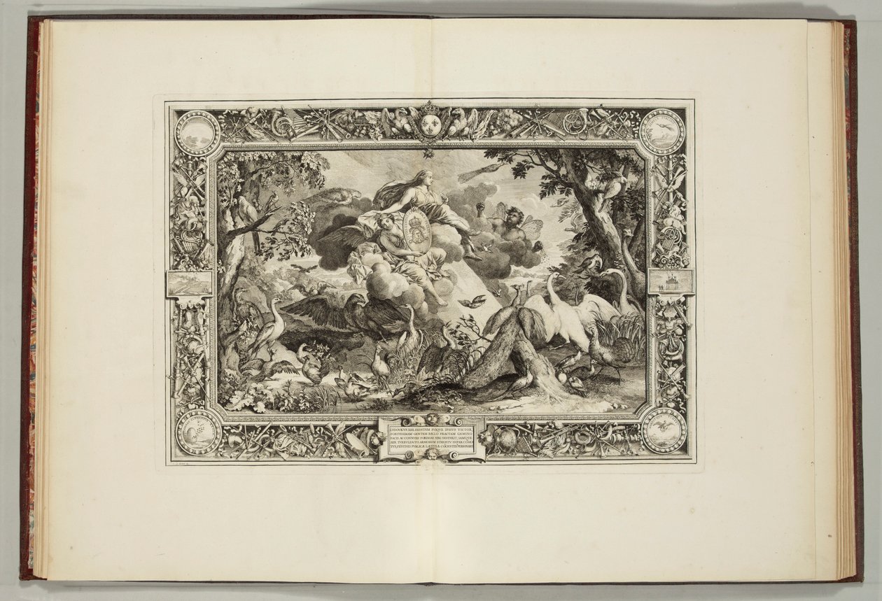 "Király faliszőnyegei, ahol a négy elem és a négy évszak képviseli" Andre Felibien, 1670 alkotó: French School