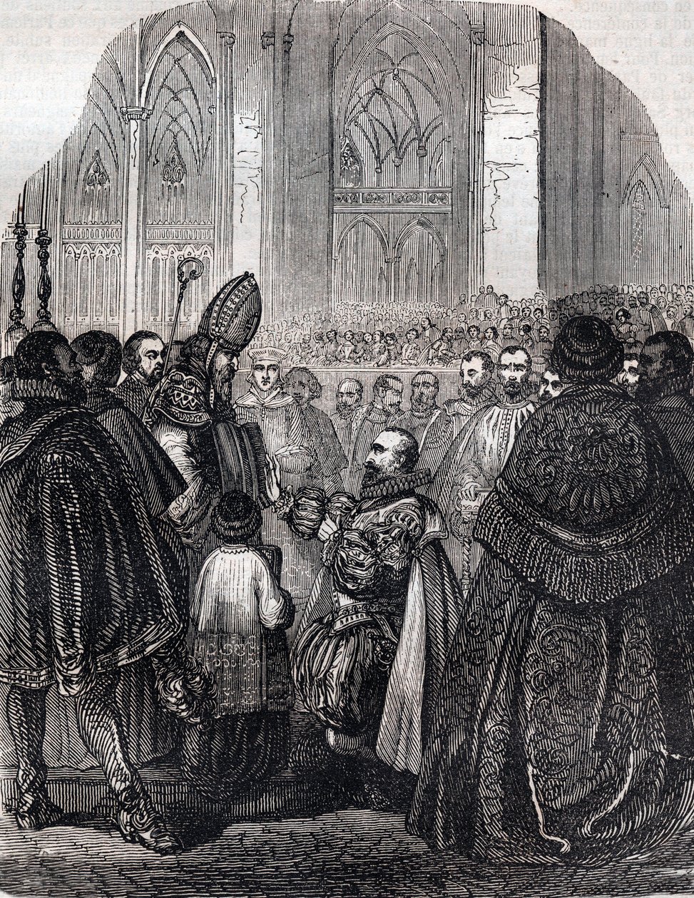 IV. Henrik francia király elítélése Saint Denisben július 25-én alkotó: French School