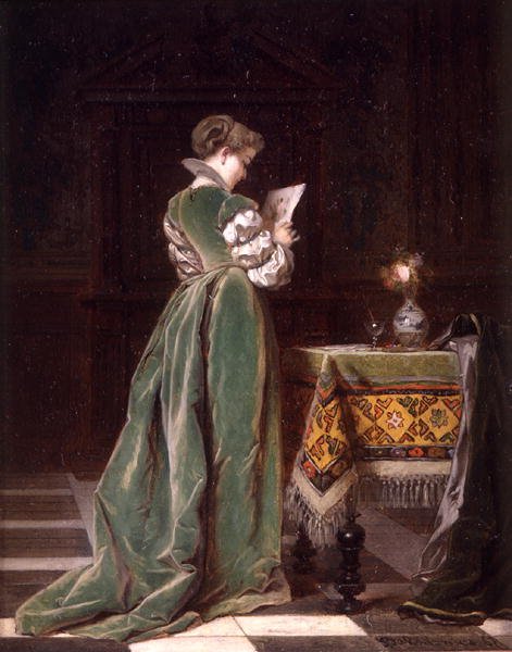Az amatőr művész, 1870 körül (olaj, panel) alkotó: French School