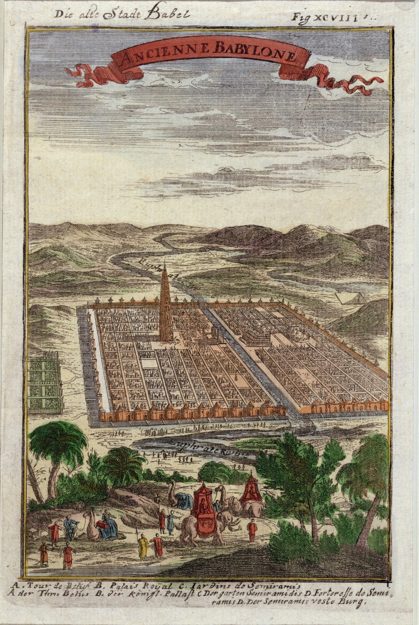 Bábel ősi városa, illusztrációja Alain Manesson Mallet (1630-1706) Description de l