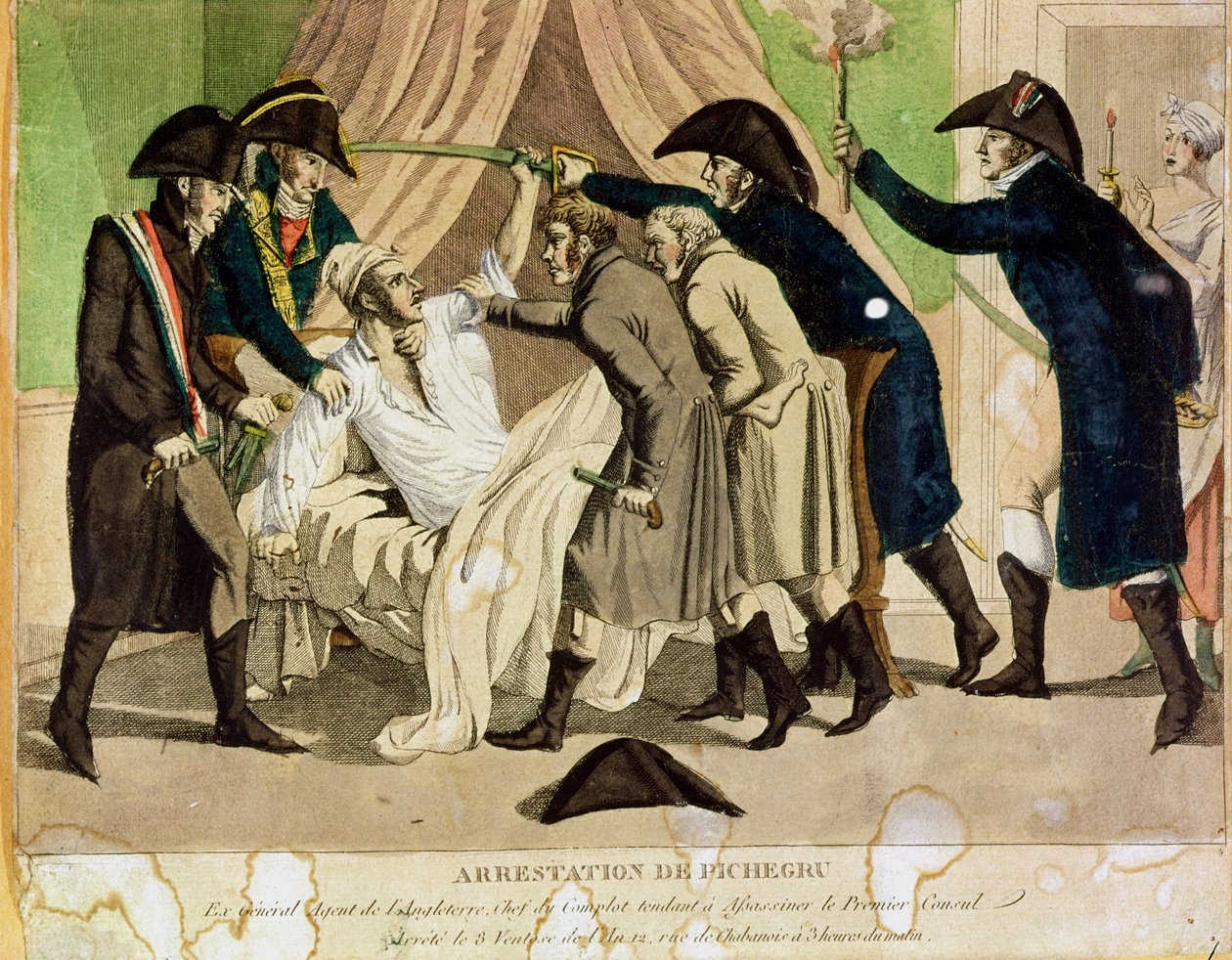 Charles Pichegru tábornok (1761-1804) letartóztatása a 19. század elején alkotó: French School