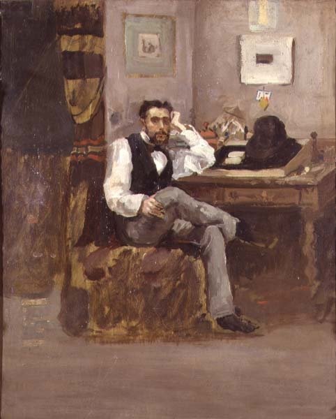 A művész a stúdiójában alkotó: French School