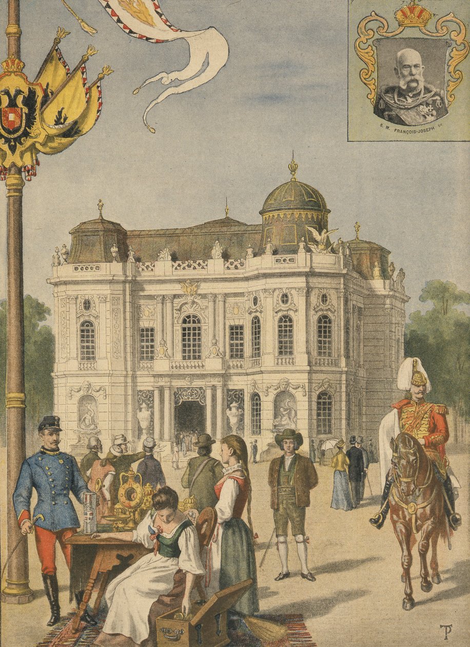 Az osztrák pavilon az 1900. évi párizsi egyetemes kiállításon, illusztráció a Le Petit Journalból, 1900. május 20. alkotó: French School