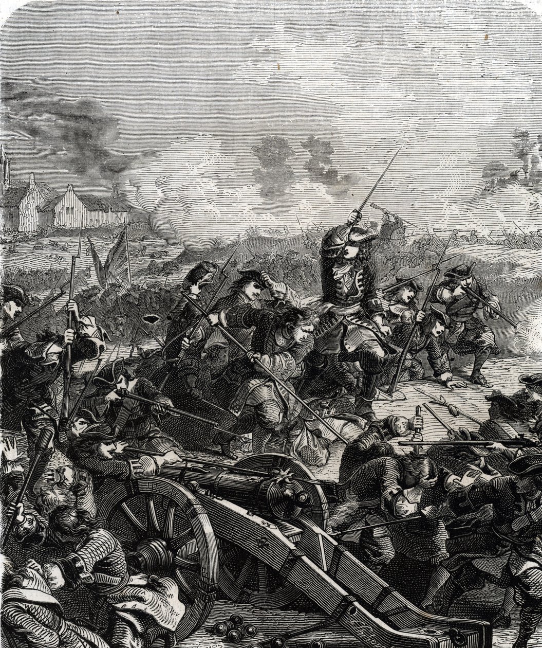 A landeni vagy neerwindeni csatát a mai Belgium területén vívták 1693. július 29-én a kilencéves háború alatt (metszet) alkotó: French School