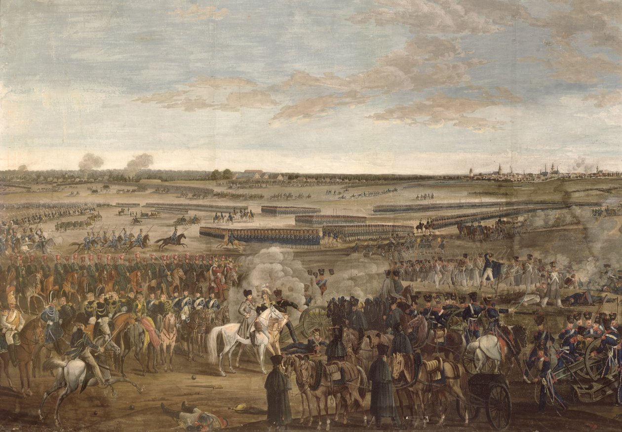 A lipcsei csata, Napóleon részlete az előtérben, 1813. október 18. (lásd: 203343) alkotó: French School