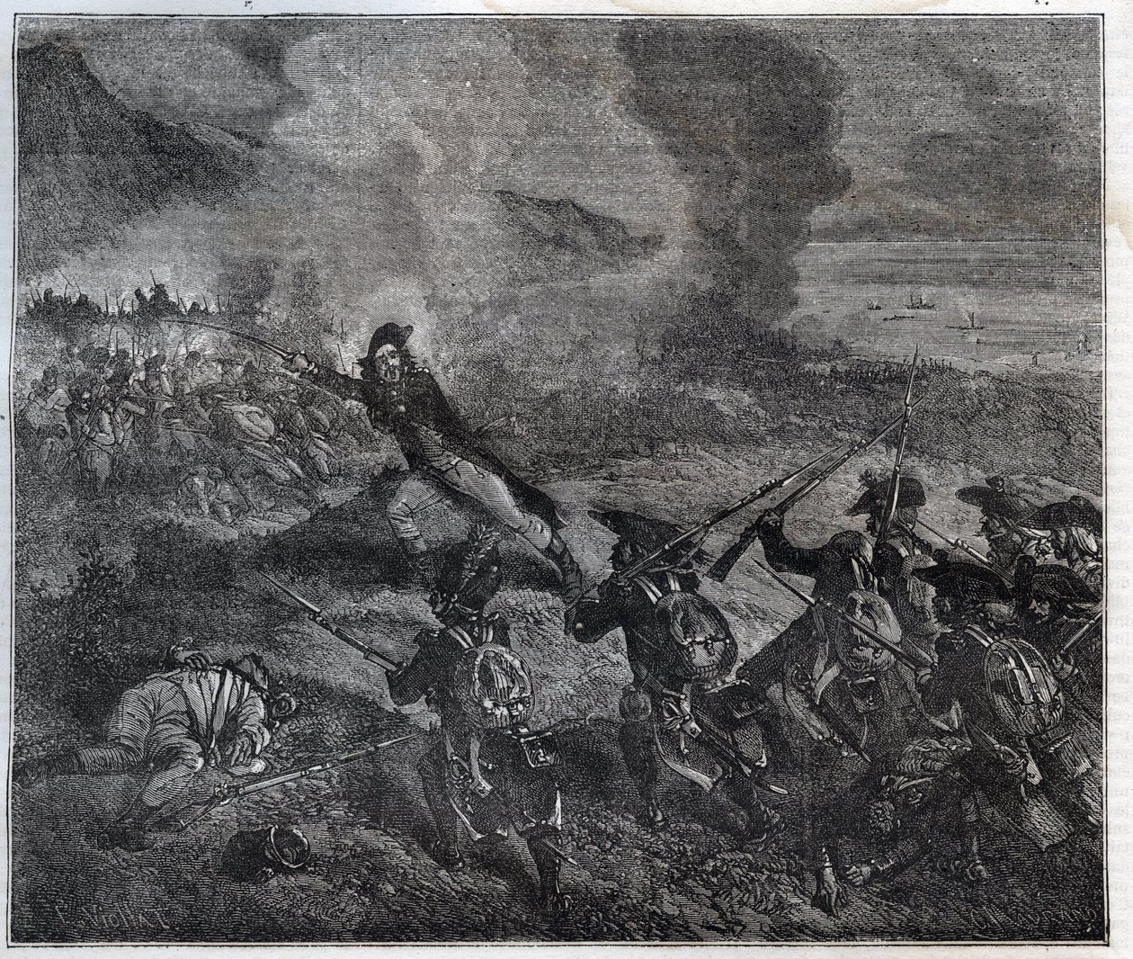 A loanói csata 1795. november 23-24-én volt az első koalíció háborúja alatt – Maurice La Charest új nemzeti enciklopédiája – 1870 alkotó: French School