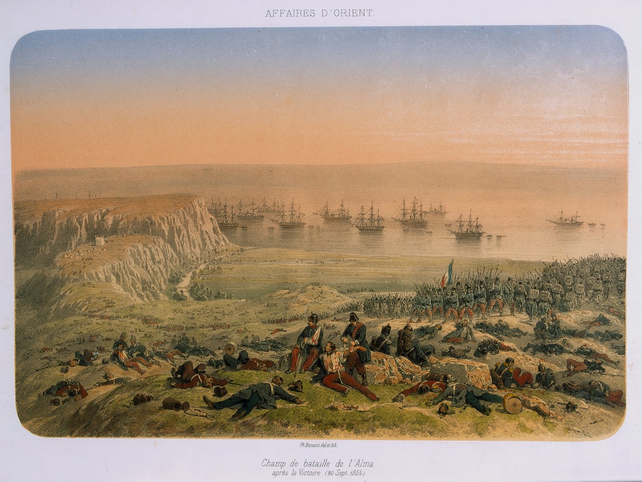 Az almai csatatér a győzelem után, 1854. szeptember 20 alkotó: French School