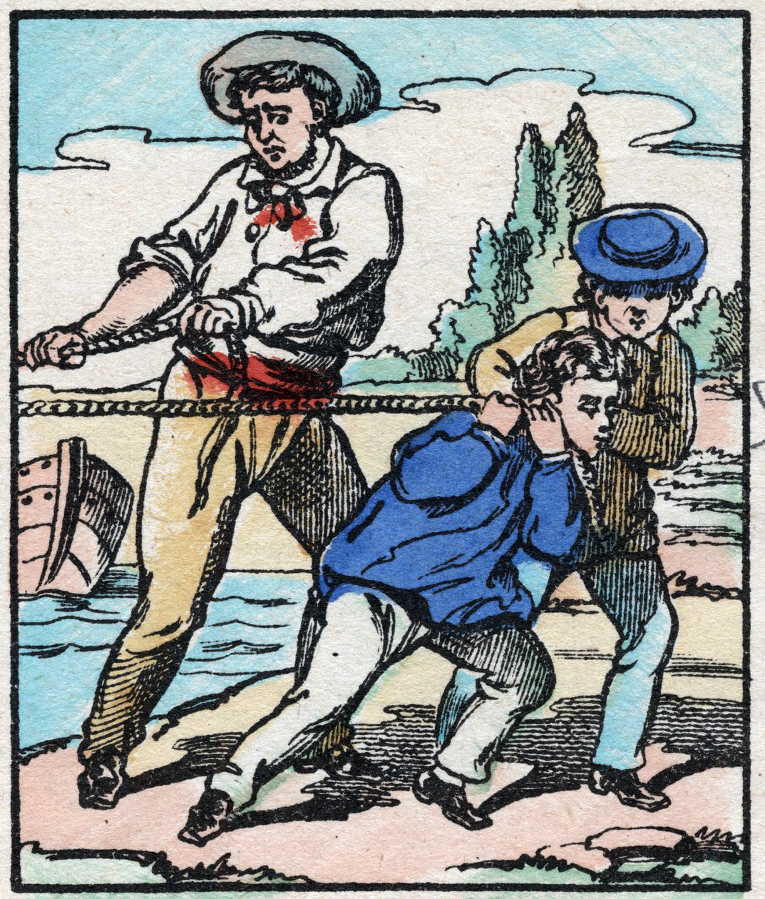 A Hajómester. Metszet a „La chanson des metier”-ben. Epinális képalkotás, 19. század vége. Magángyűjtemény alkotó: French School