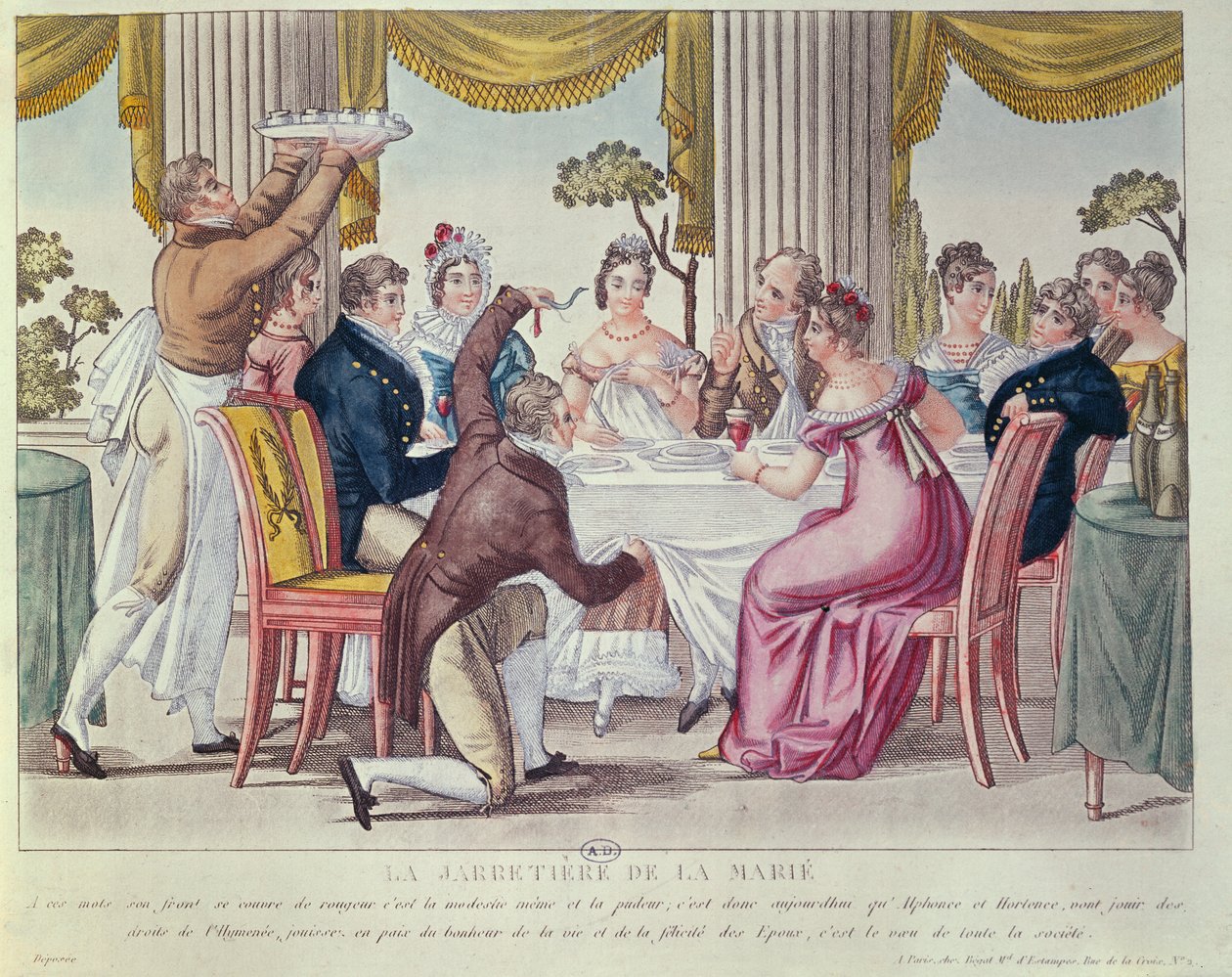 A menyasszonyok harisnyakötő, 1820 körül alkotó: French School