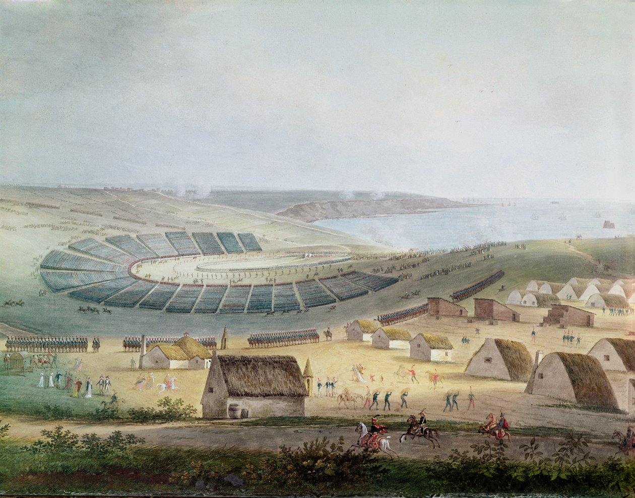 A boulogne-i tábor 1804 júliusában, 1809 (wc papíron) alkotó: French School