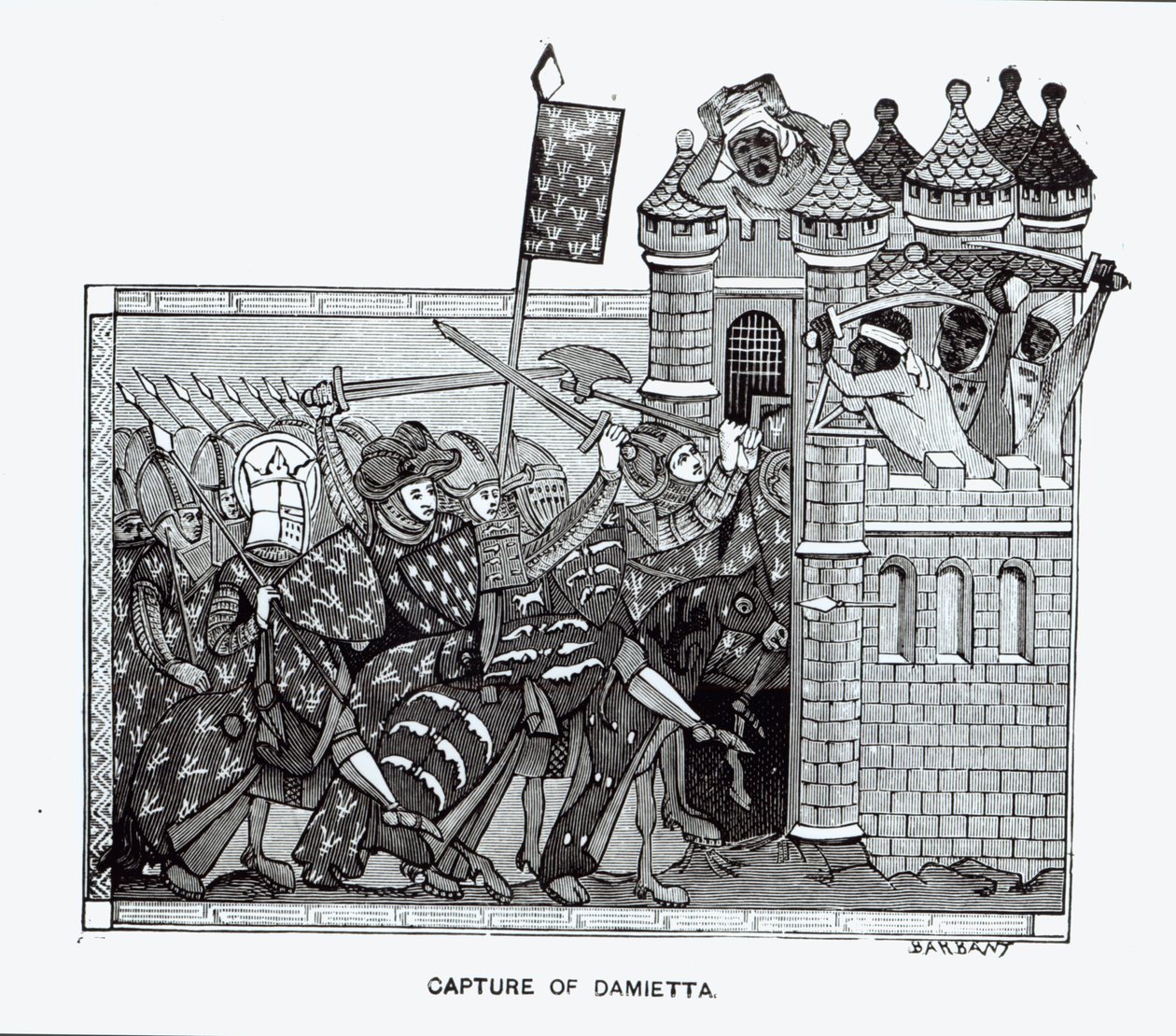 Damietta elfoglalása 1249-ben alkotó: French School