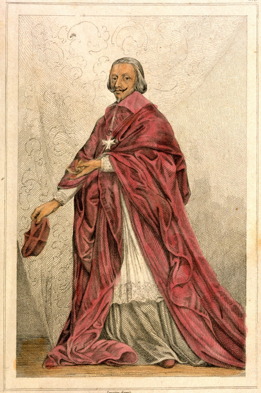 Richelieu bíborosa (1585- 1642) - Metszet 19. század. alkotó: French School