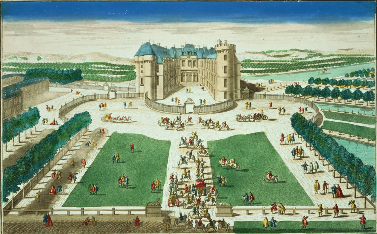 A Rambouillet kastély, Antoine Aveline (1691-1743) metszete alkotó: French School