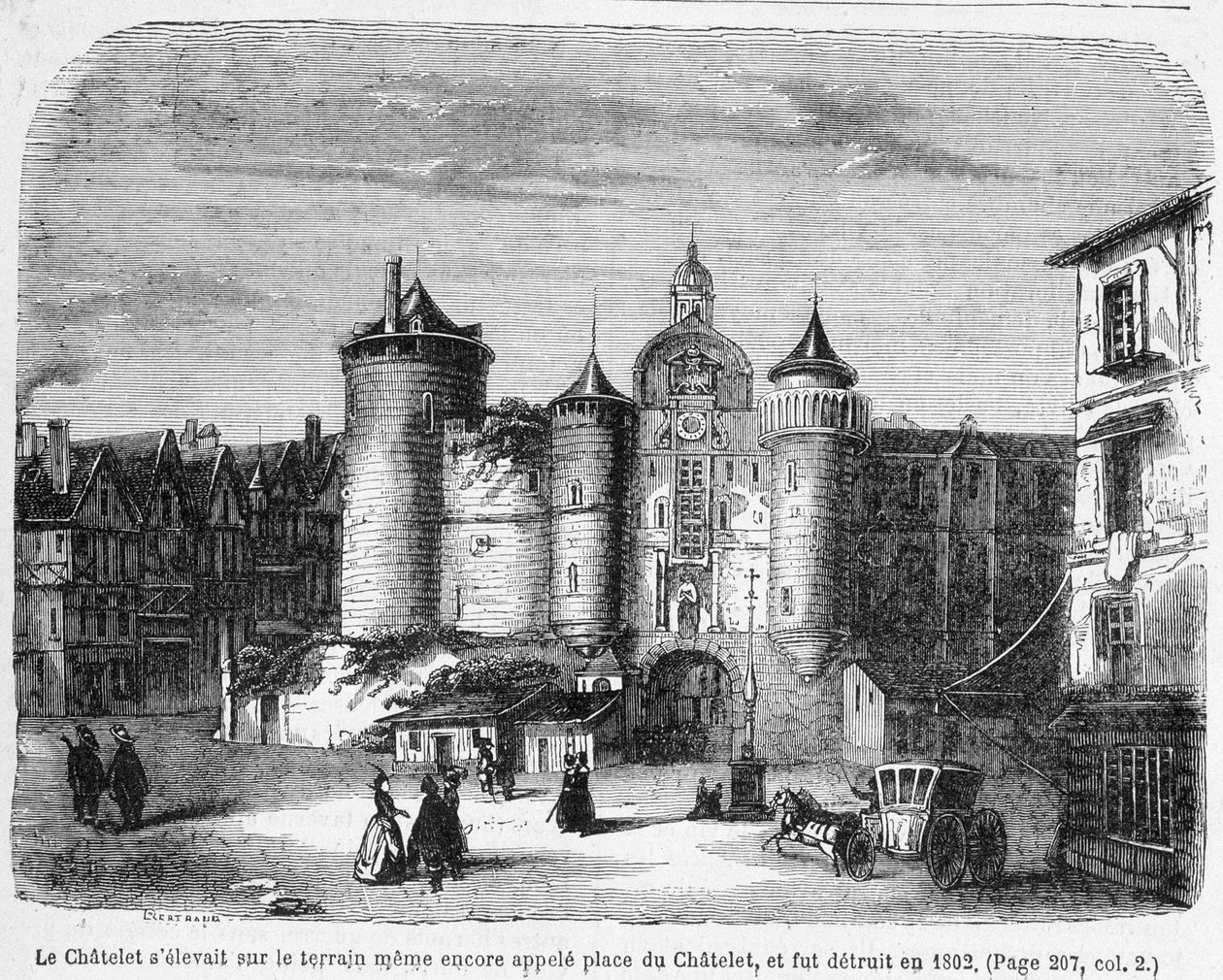 A Chatelet a 18. században - metszet alkotó: French School