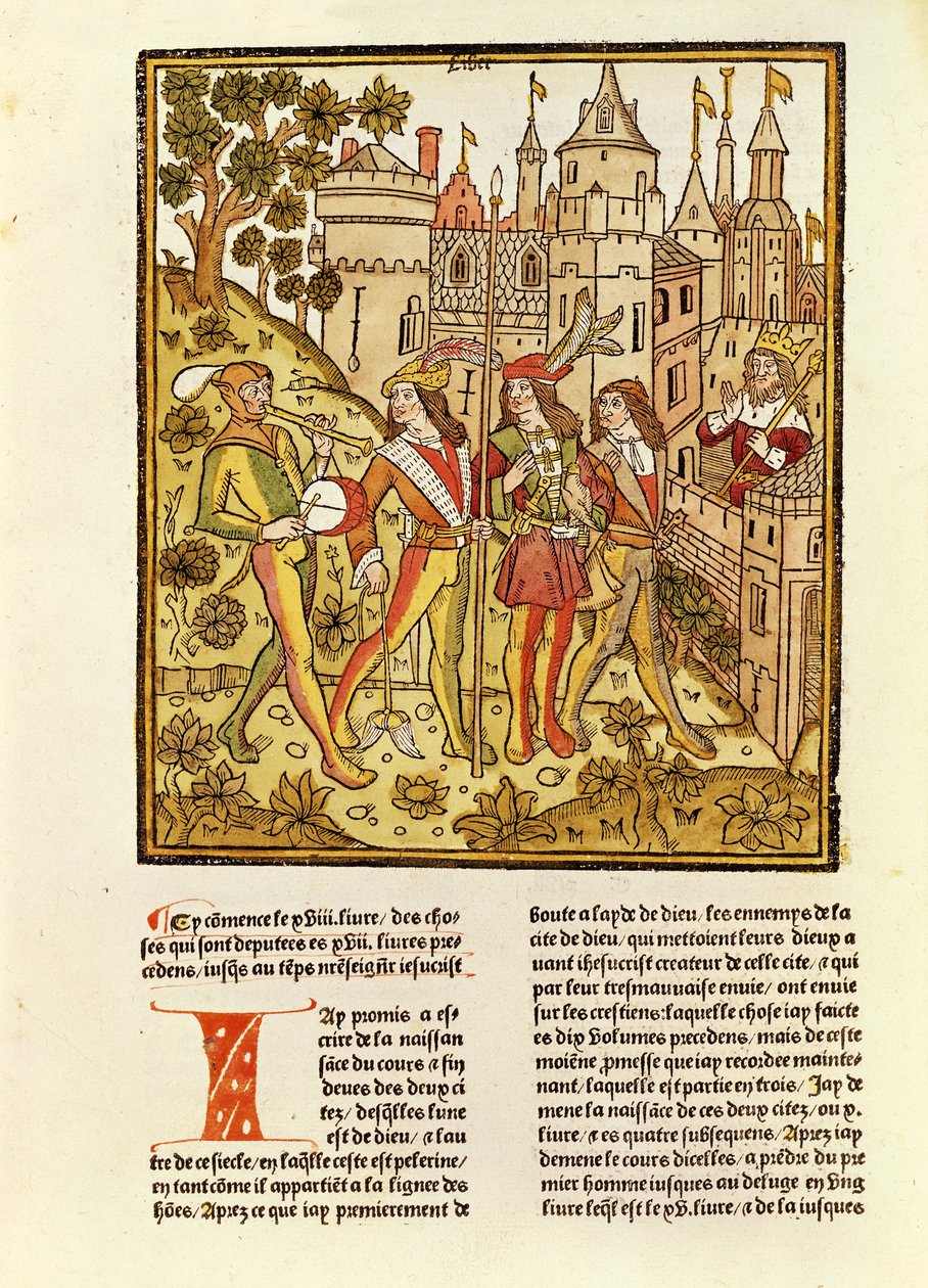 Isten városa és e század városa, La Cite de Dieu, 1486-87 (xilográfia) alkotó: French School