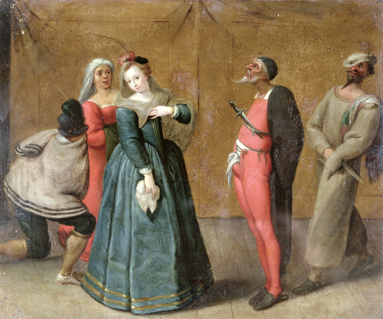 A Commedia dellArte Company (lásd még: 231072) alkotó: French School