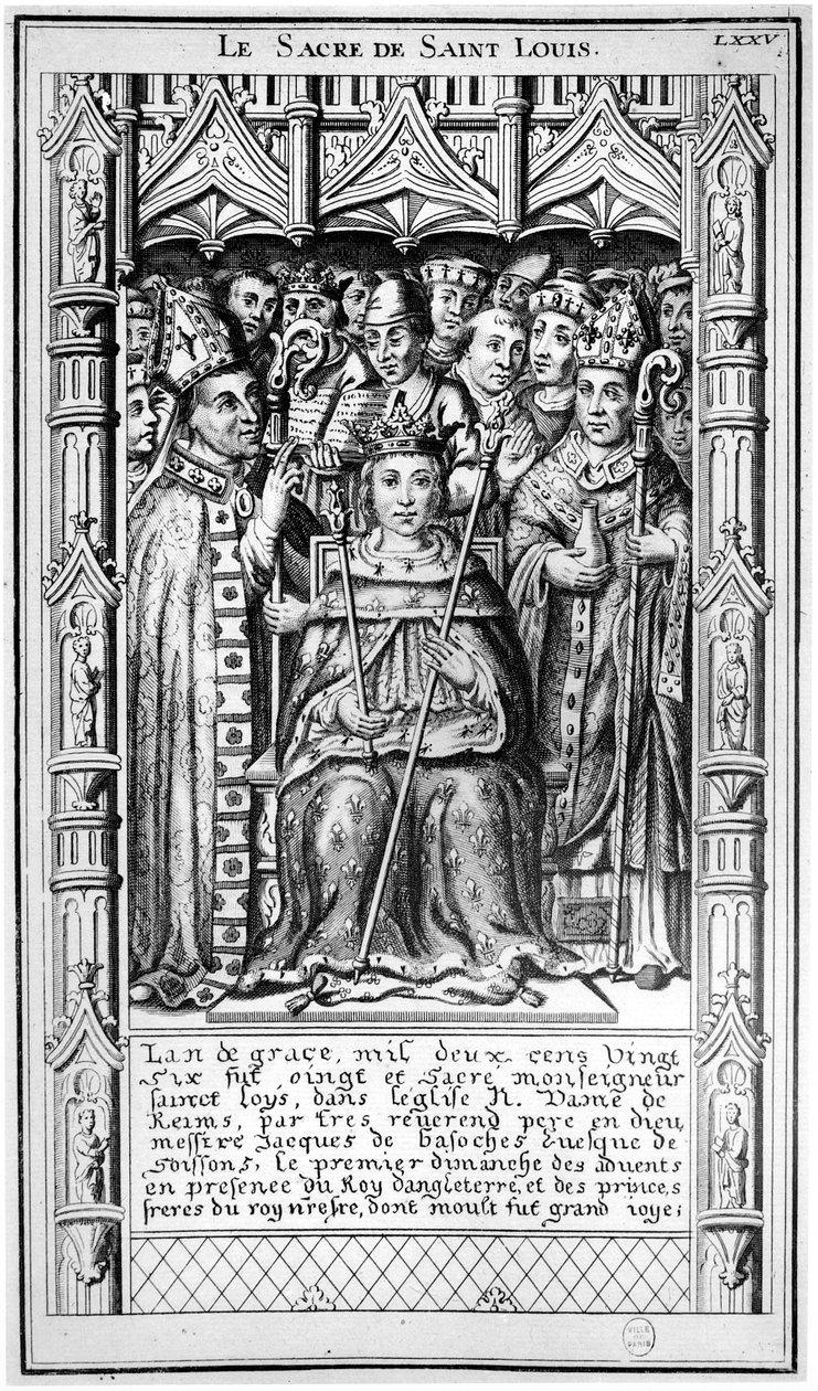 Szt. Lajos felszentelése 1226-ban, XVI-XVII alkotó: French School