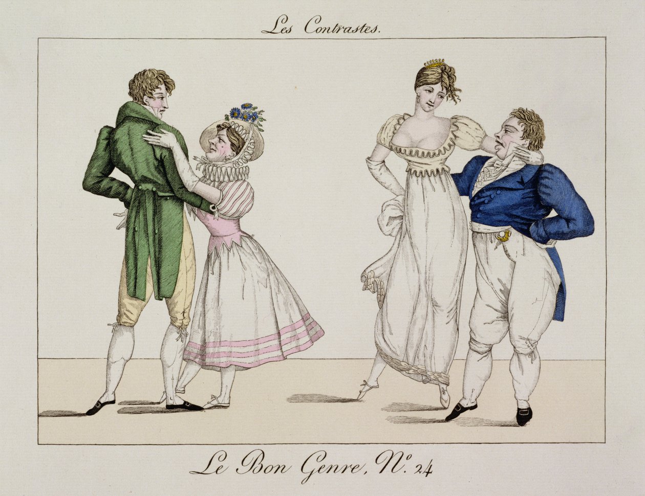A kontrasztok, 24. lemez a Le Bon Genre-ből, 1811 alkotó: French School