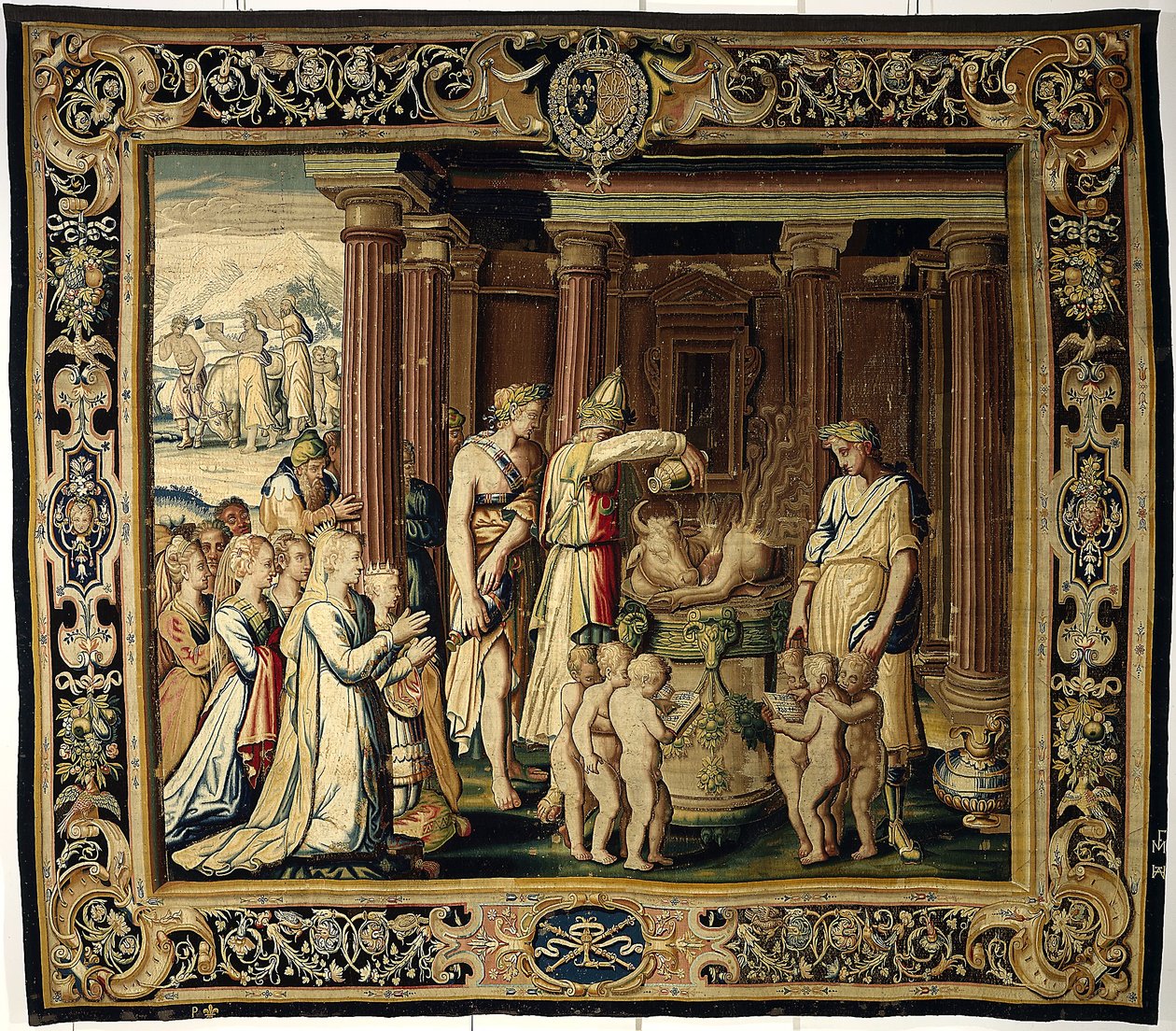 A koronázási áldozat, 1610 körül (gyapjú és selyem) alkotó: French School