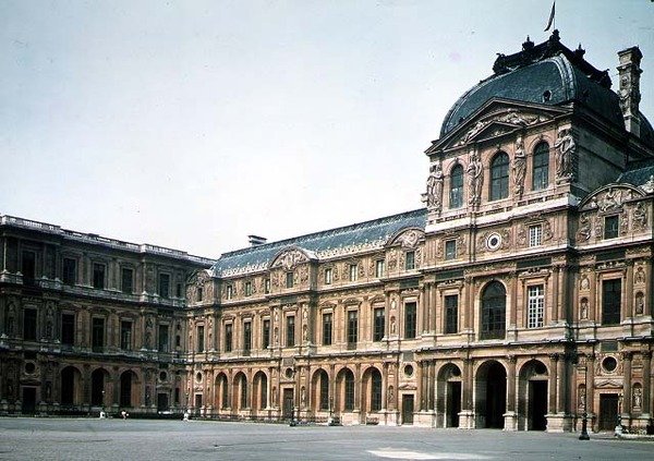 A Cour Carree és a Pavillon dHorloge, tervezte Jacques Lemercier (1585-1654 körül) és Pierre Lescot (1515-78). alkotó: French School