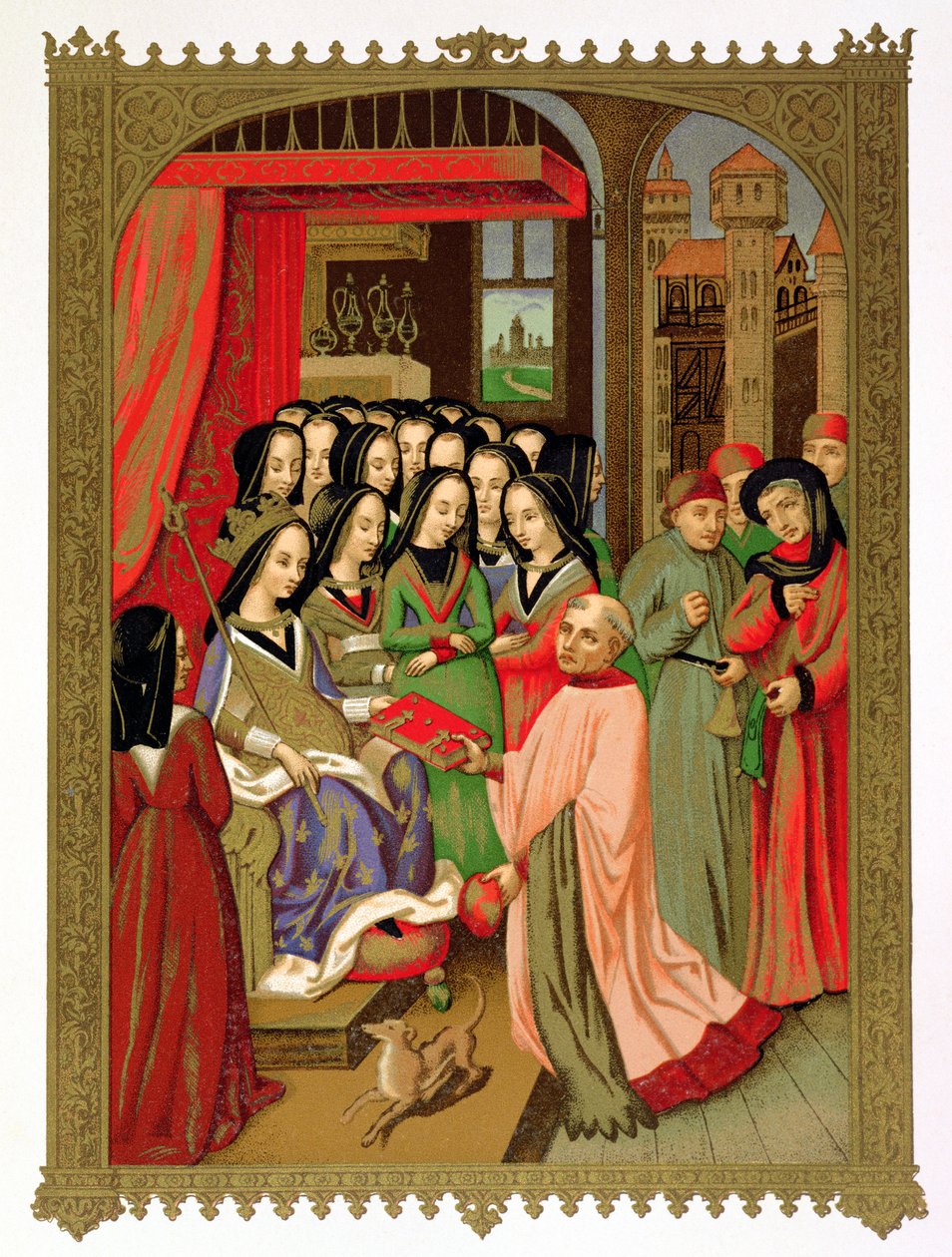 Anjou Mária udvara (1404-63) VII. Károly felesége (1403-61) alkotó: French School