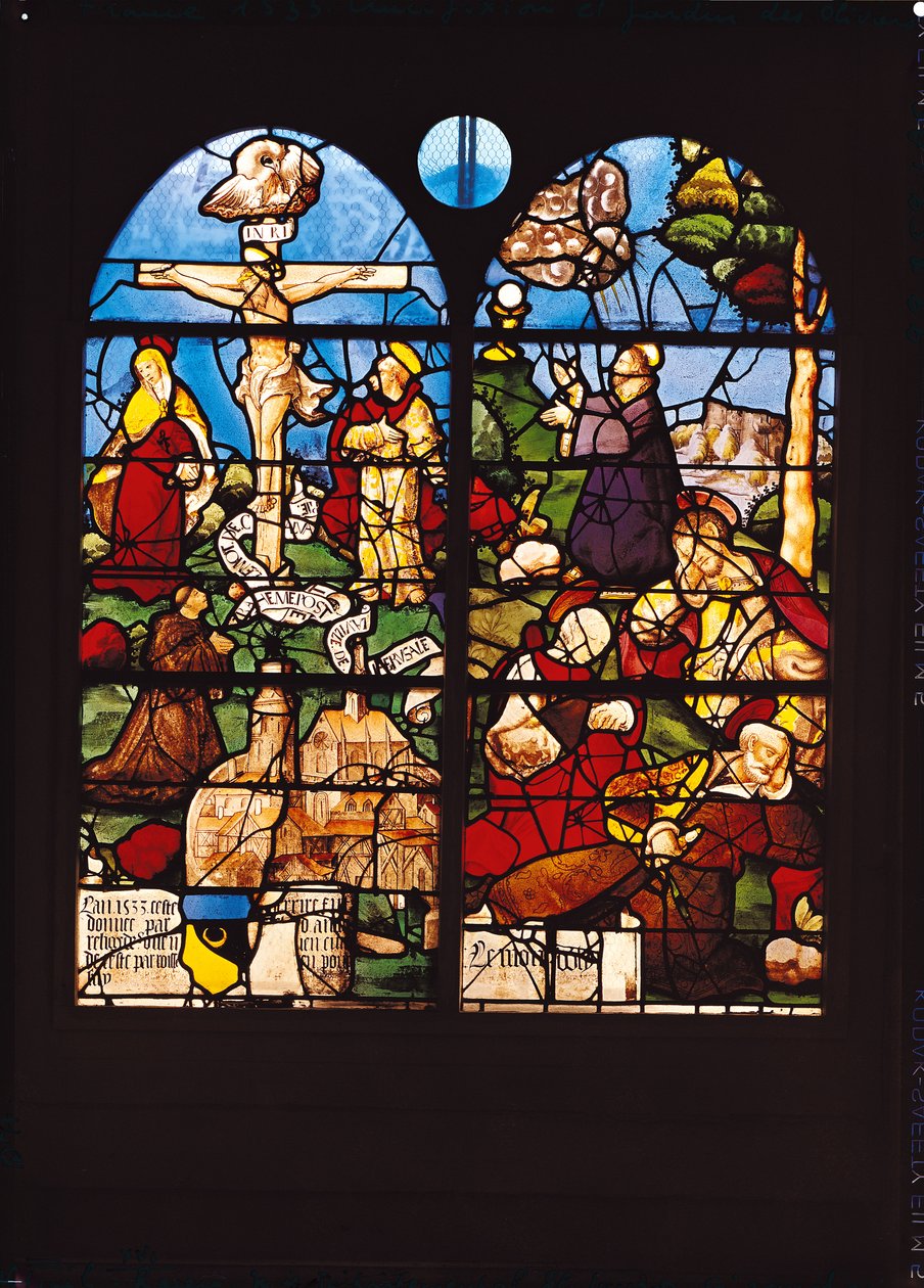 A keresztre feszítés és az Olajfák hegye, 1533 alkotó: French School