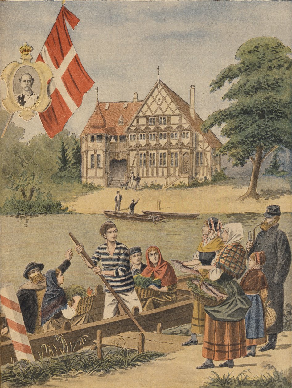 A dán pavilon az 1900. évi párizsi egyetemes kiállításon, illusztráció a Le Petit Journalból, 1900. augusztus 19. alkotó: French School