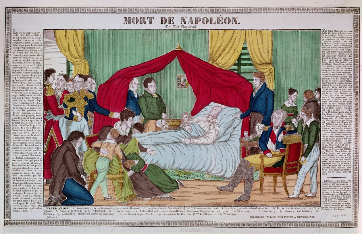 Bonaparte Napóleon halála (1769-1821) 1840 körül alkotó: French School