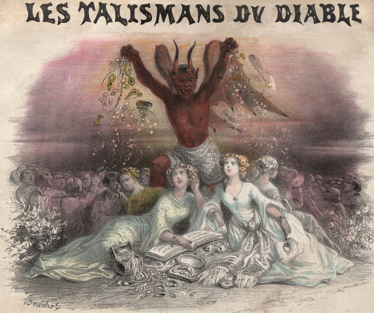 Az ördög talizmánjai, dal quadrille-hoz. Litográfia alkotó: French School