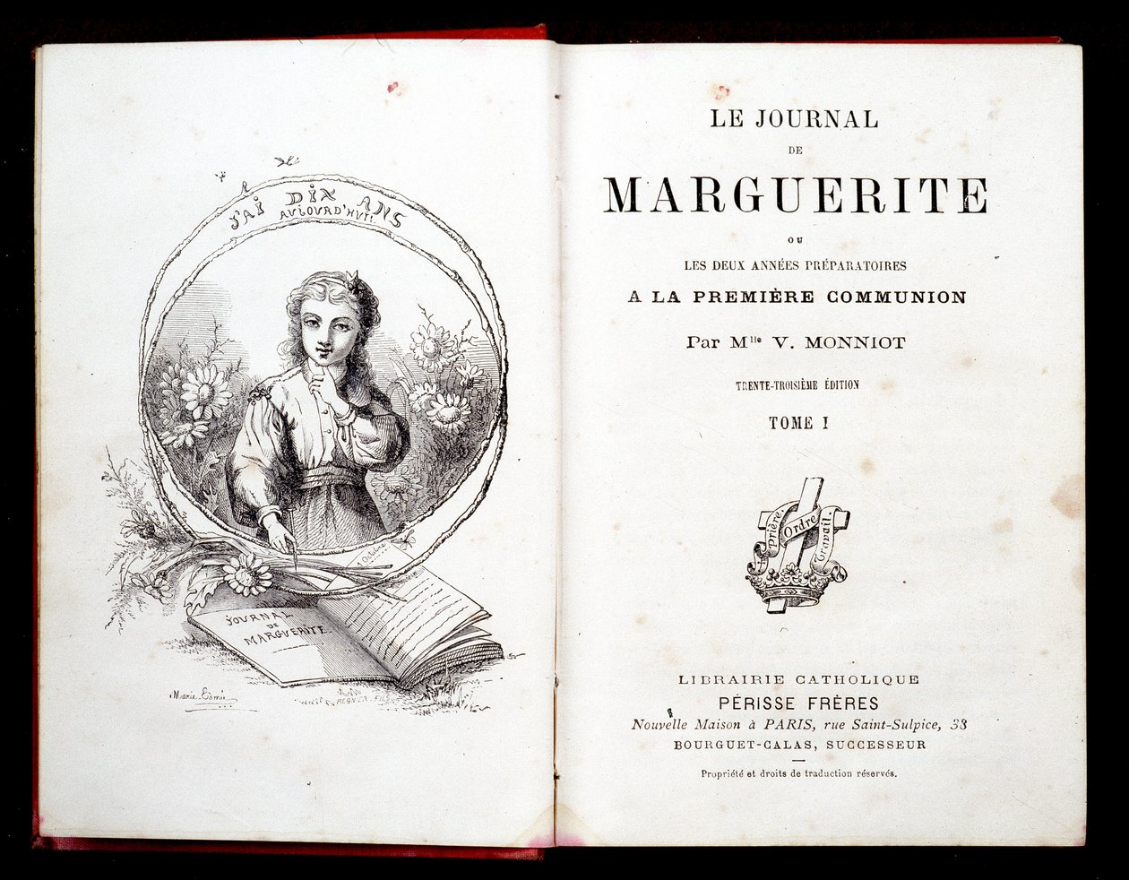 Margarita naplója avagy az elsőáldozásra való kétéves felkészülés V. Monniot kisasszonytól. alkotó: French School
