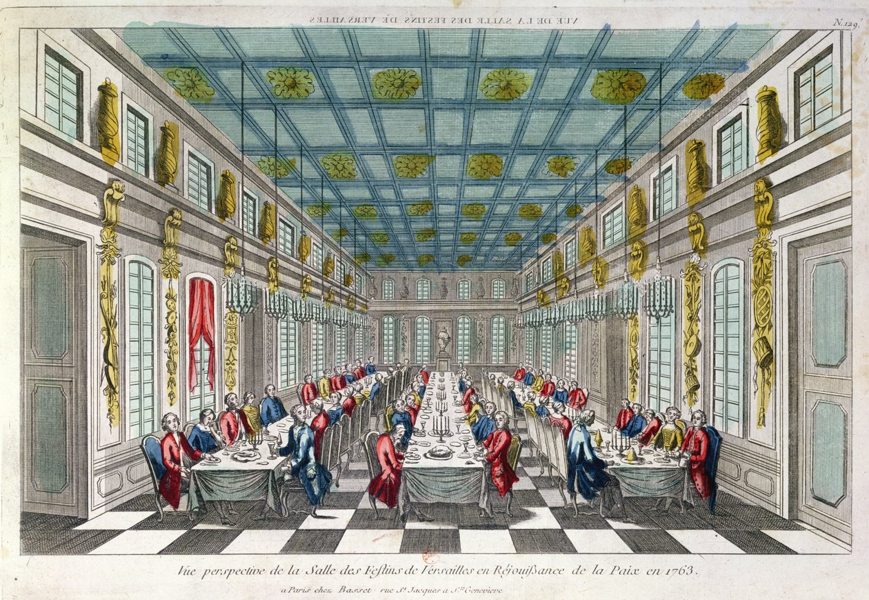 A versailles-i ebédlő 1763-ban alkotó: French School