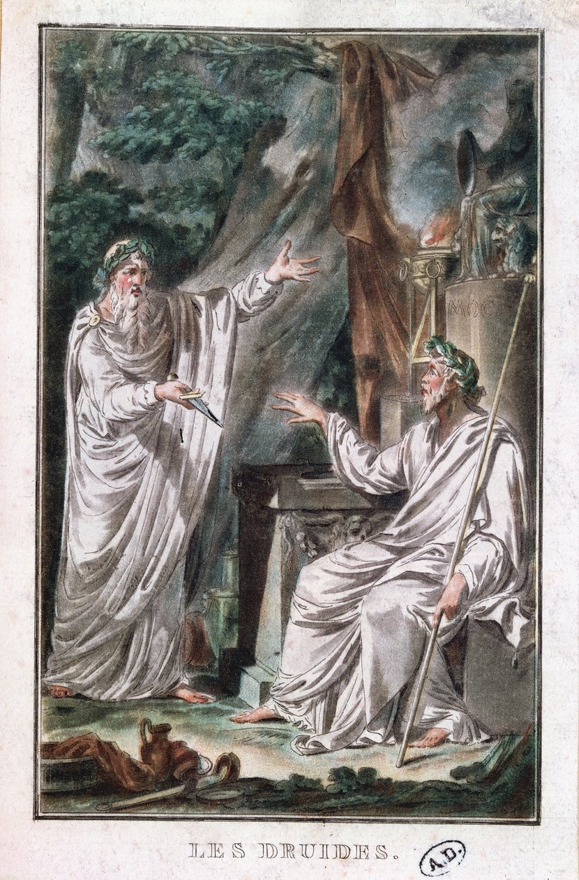 The Druids, illusztráció egy színdarabhoz, 1800 körül alkotó: French School