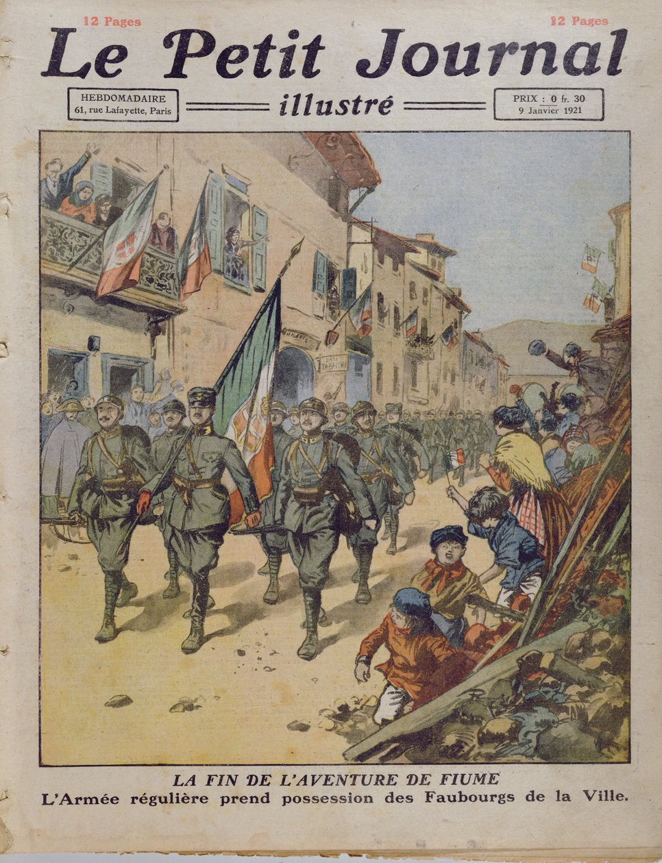 A fiumei kaland vége, a Le Petit Journalból, 1921. január 9 alkotó: French School