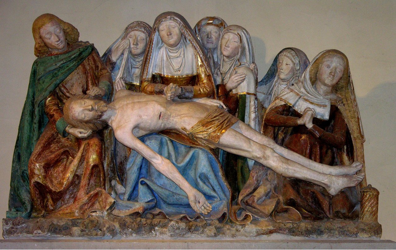 A síremlék, 1490 (festett kő) (részlet) alkotó: French School