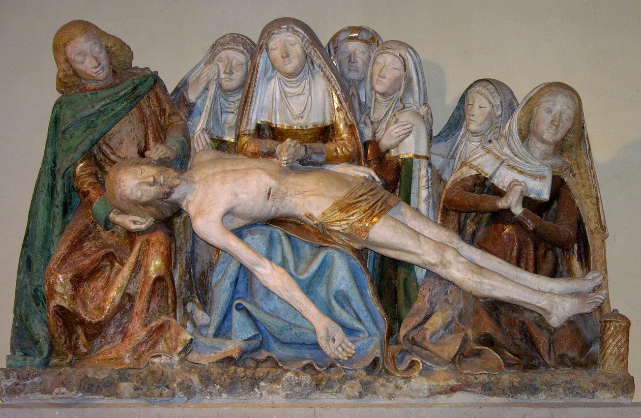 A síremlék, 1490 (festett kő) (részlet) alkotó: French School